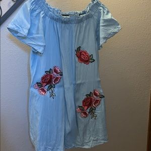 Off the shoulder flower dress